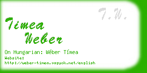 timea weber business card