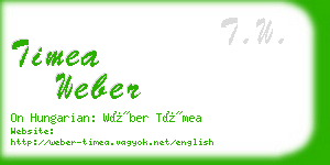 timea weber business card